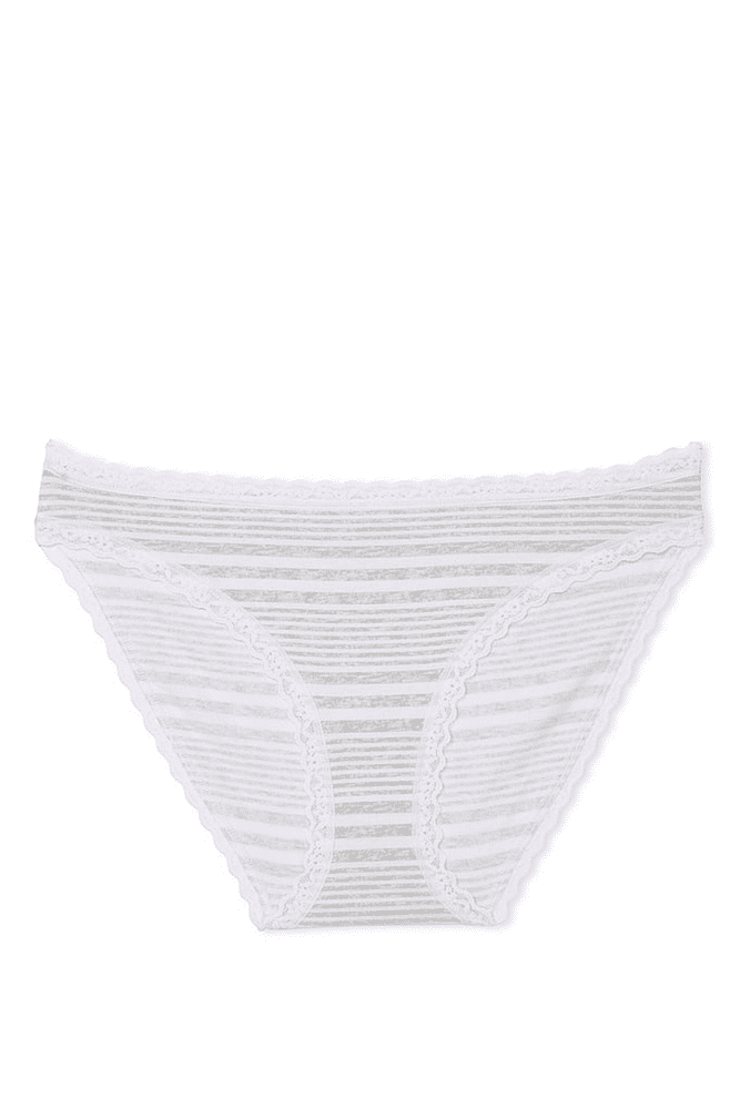 Трусики БАВОВНЯНІ БІКІНІ GREY STRIPE Victoria`s Secret