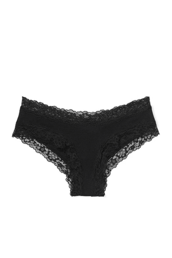 Трусики БАВОВНЯНІ БРАЗИЛІАНИ BLACK Victoria`s Secret