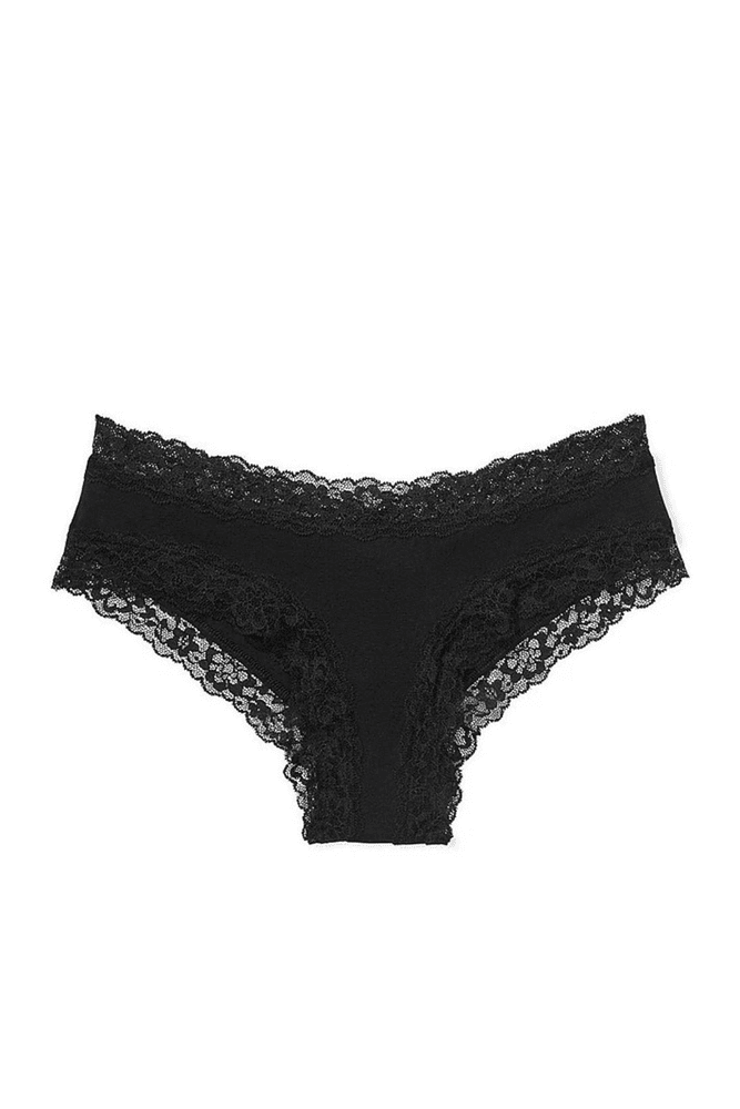 Трусики БАВОВНЯНІ БРАЗИЛІАНИ BLACK Victoria`s Secret