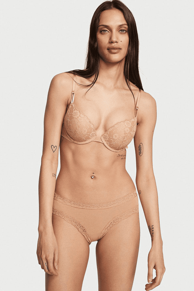 Трусики БАВОВНЯНІ БРАЗИЛІАНИ NUDE Victoria`s Secret