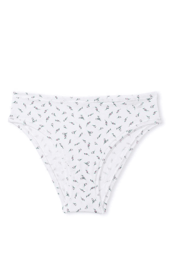 Трусики БАВОВНЯНІ БРАЗИЛІАНИ WHITE FLOWERS Victoria`s Secret