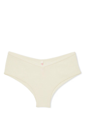 Трусики БАВОВНЯНІ БРАЗИЛІАНИ РУБЧИК WHITE Victoria`s Secret