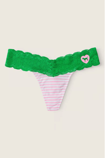 Трусики БАВОВНЯНІ СТРІНГИ PINK STRIPE Victoria`s Secret