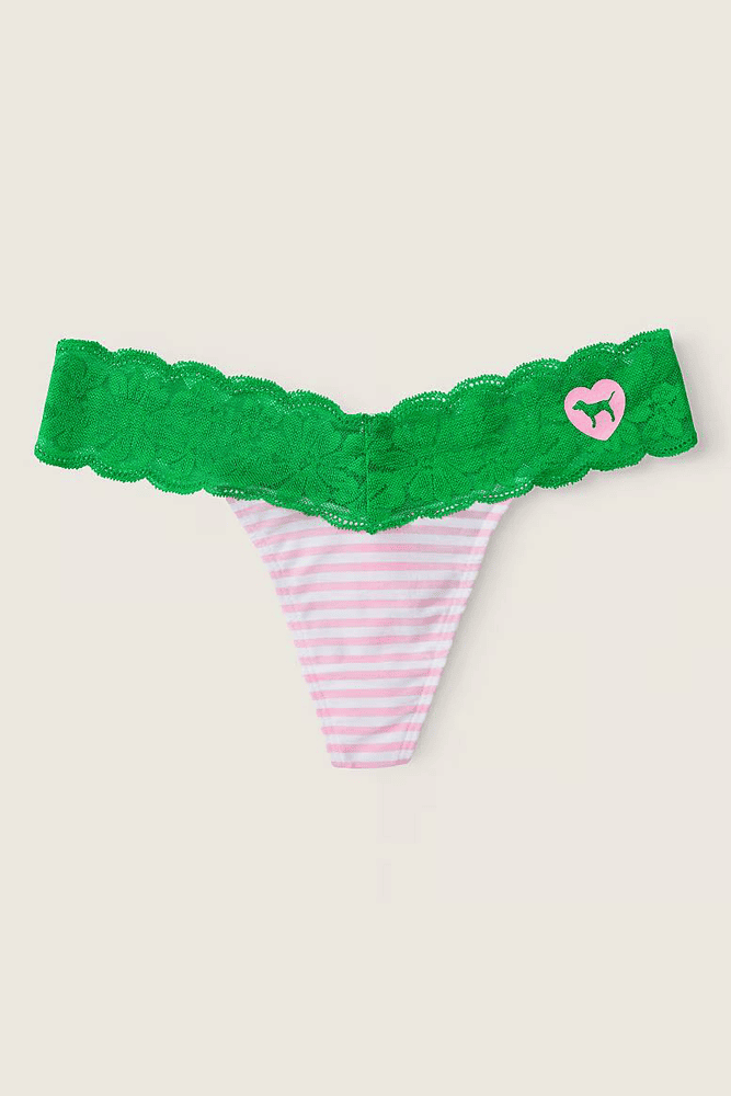 Трусики БАВОВНЯНІ СТРІНГИ PINK STRIPE Victoria`s Secret