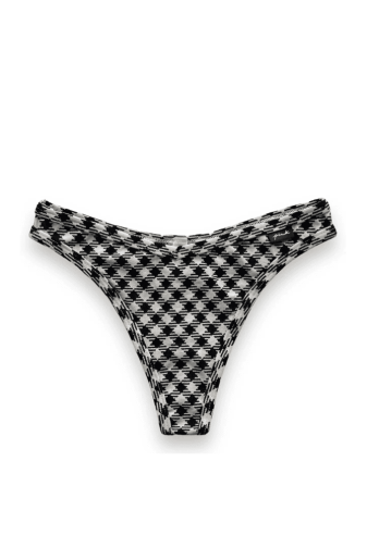 Трусики БАВОВНЯНІ СТРІНГИ РУБЧИК BLACK PLAID Victoria`s Secret