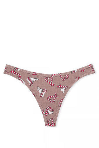 Трусики БАВОВНЯНІ СТРІНГИ РУБЧИК CANDY CANE Victoria`s Secret