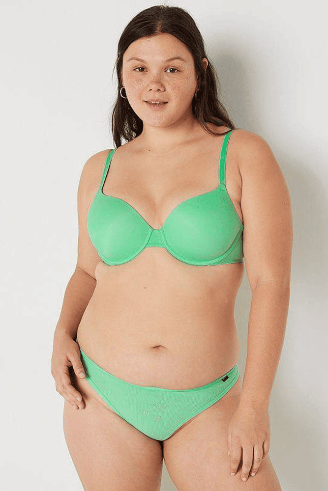 Трусики БАВОВНЯНІ СТРІНГИ РУБЧИК GREEN Victoria`s