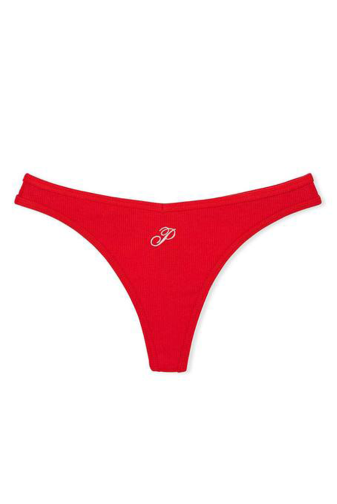 Трусики БАВОВНЯНІ СТРІНГИ РУБЧИК RED Victoria`s Secret