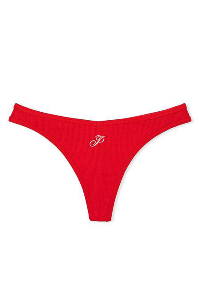 Трусики БАВОВНЯНІ СТРІНГИ РУБЧИК RED Victoria`s Secret