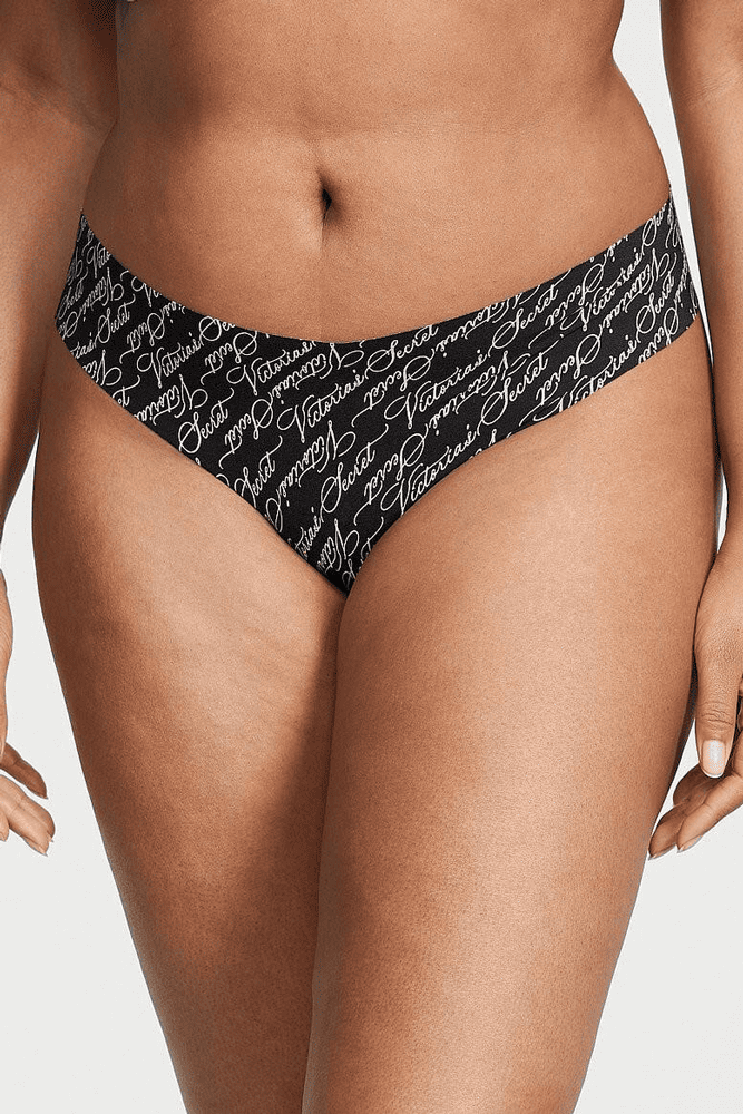 Трусики БЕЗШОВНІ СТРІНГИ BLACK LOGO Victoria`s Secret