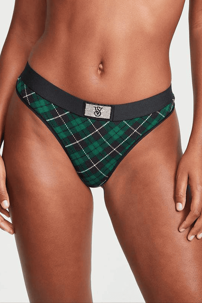 Трусики З РЕЗИНКОЮ СТРІНГИ GREEN PLAID EMBL Victoria`s