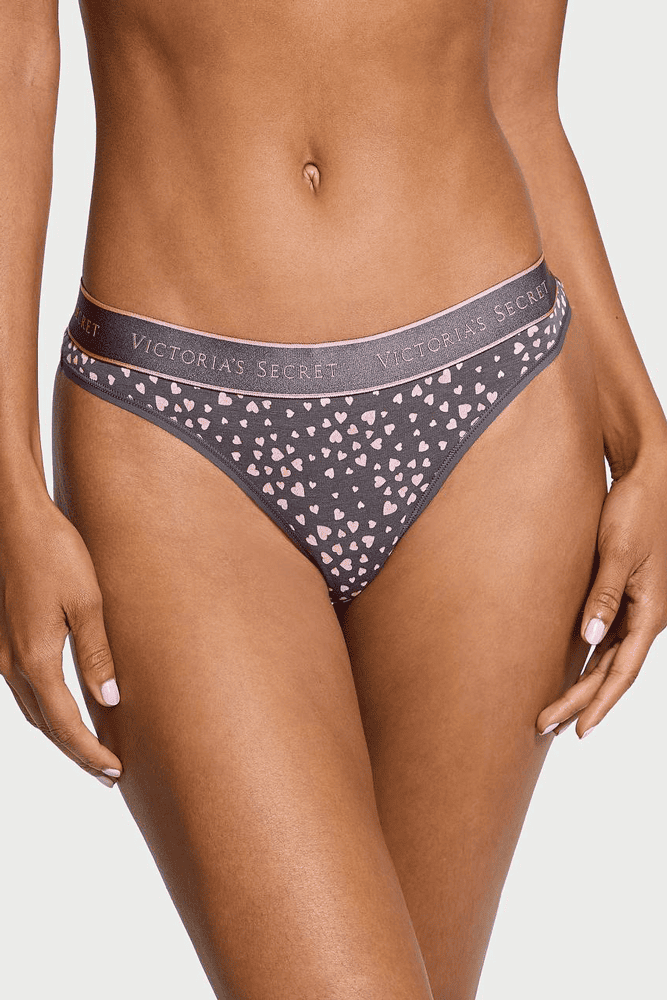 Трусики З РЕЗИНКОЮ СТРІНГИ GREY HEARTS Victoria`s