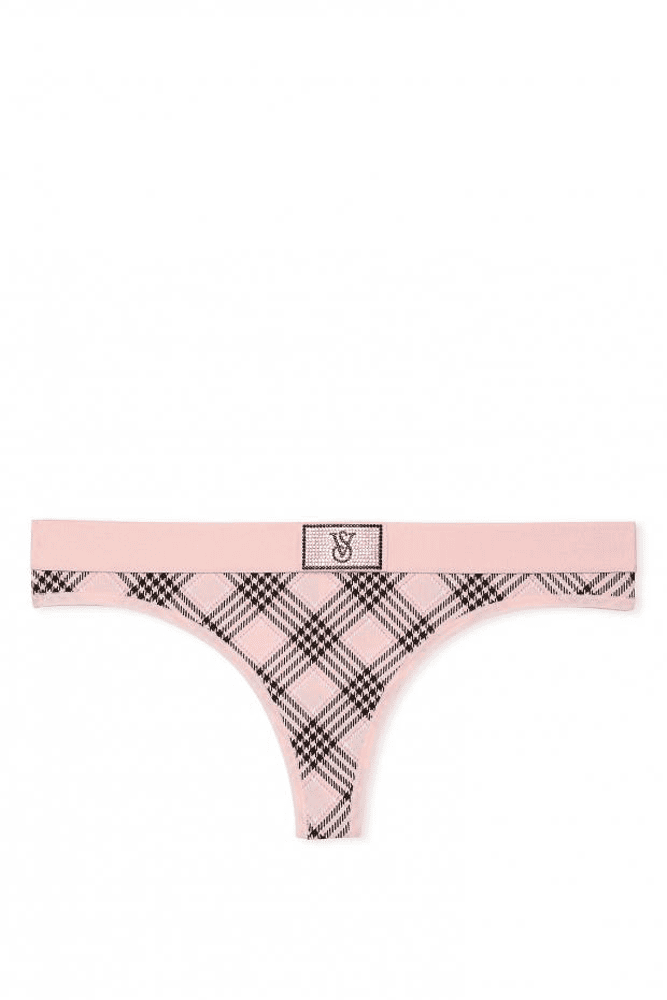Трусики З РЕЗИНКОЮ СТРІНГИ PINK PLAID EMBL Victoria`s Secret