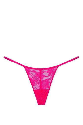 Трусики ЗІ СТРАЗАМИ V-THONG HOT PINK BACK Victoria`s Secret