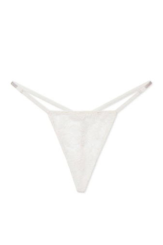 Трусики ЗІ СТРАЗАМИ V-THONG WHITE BACK Victoria`s Secret
