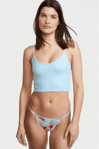 Трусики ЗІ СТРАЗАМИ БІКІНІ BLUE FLORAL Victoria`s Secret