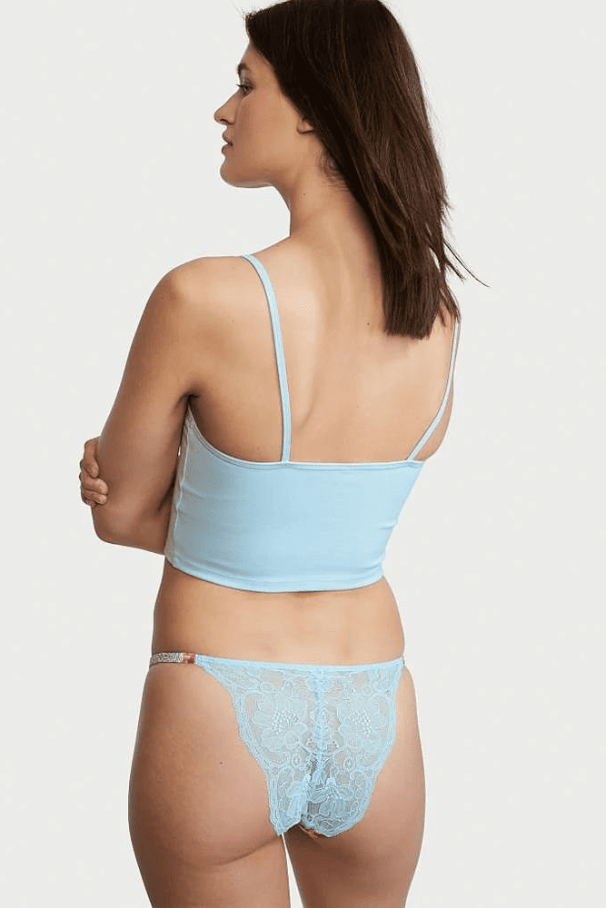 Трусики ЗІ СТРАЗАМИ БІКІНІ BLUE FLORAL Victoria`s Secret