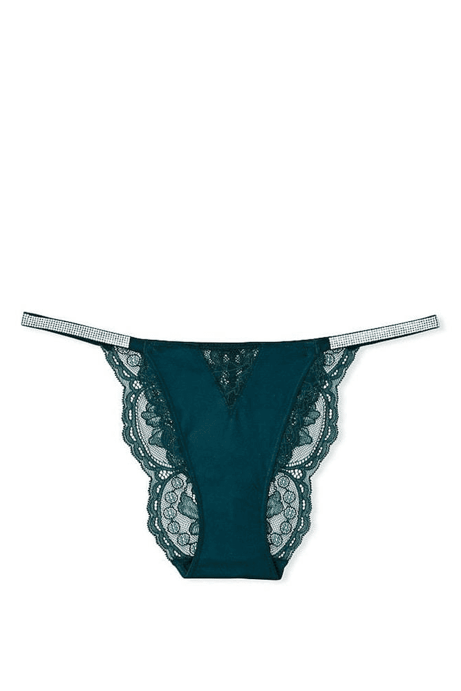 Трусики ЗІ СТРАЗАМИ БІКІНІ EMERALD Victoria`s Secret