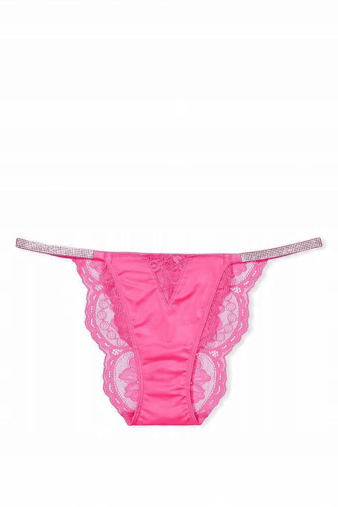 Трусики ЗІ СТРАЗАМИ БІКІНІ NEON PINK Victoria`s Secret