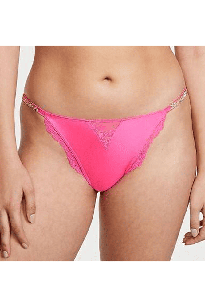 Трусики ЗІ СТРАЗАМИ БІКІНІ NEON PINK Victoria`s Secret