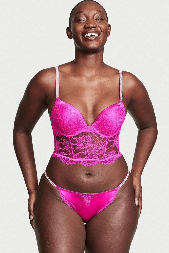 Трусики ЗІ СТРАЗАМИ БІКІНІ PINK Victoria`s Secret