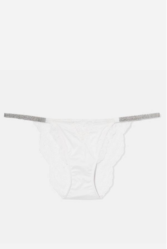 Трусики ЗІ СТРАЗАМИ БІКІНІ WHITE Victoria`s