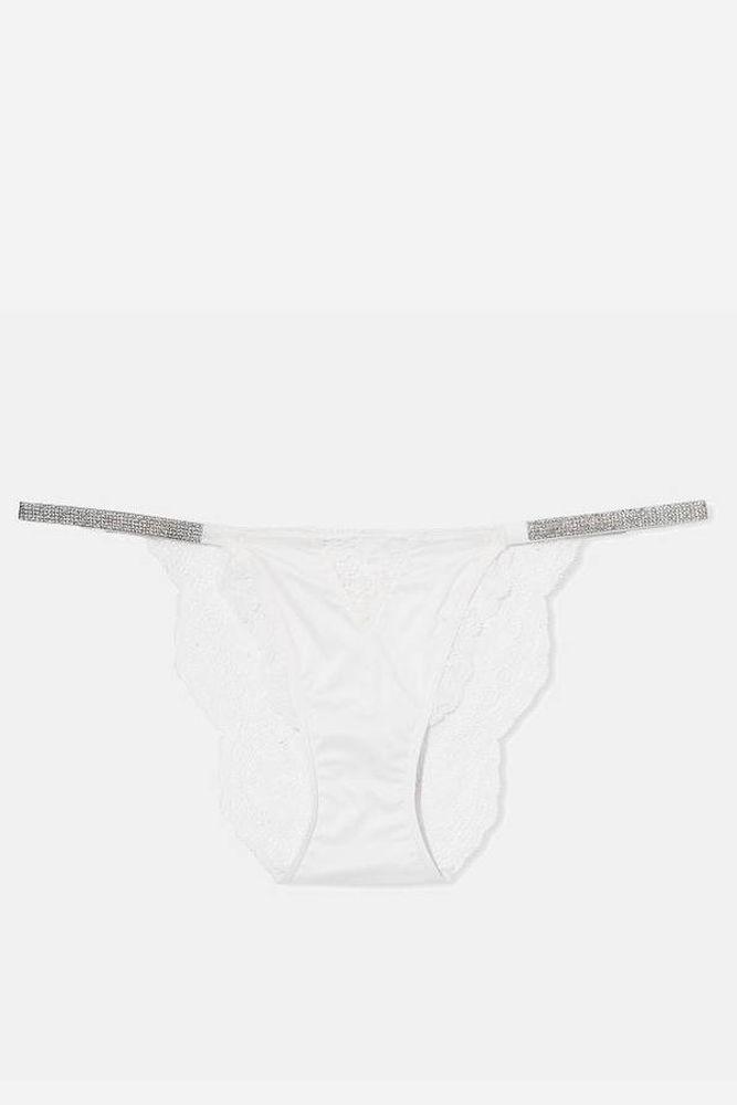 Трусики ЗІ СТРАЗАМИ БІКІНІ WHITE Victoria`s