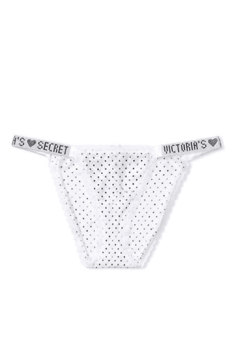 Трусики ЗІ СТРАЗАМИ БІКІНІ WHITE/DOTS Victoria`s Secret