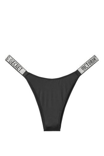 Трусики ЗІ СТРАЗАМИ БРАЗИЛІАНИ BLACK Victoria`s Secret