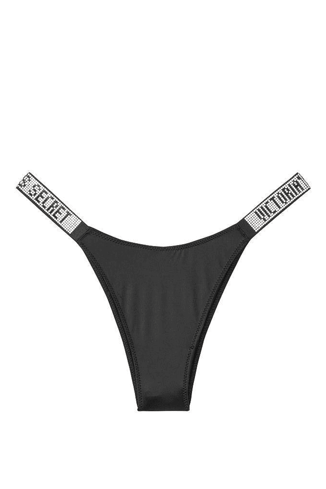 Трусики ЗІ СТРАЗАМИ БРАЗИЛІАНИ BLACK Victoria`s Secret
