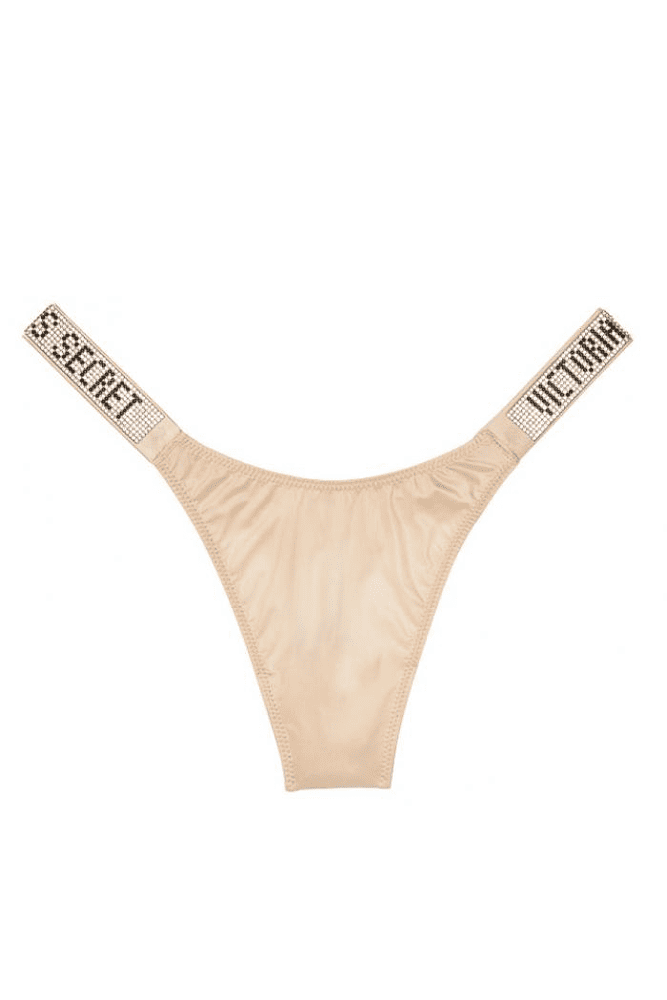 Трусики ЗІ СТРАЗАМИ БРАЗИЛІАНИ CHAMPAGNE Victoria`s Secret
