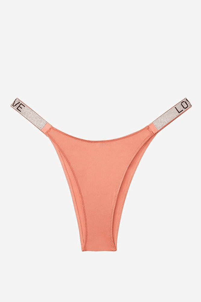 Трусики ЗІ СТРАЗАМИ БРАЗИЛІАНИ PEACH