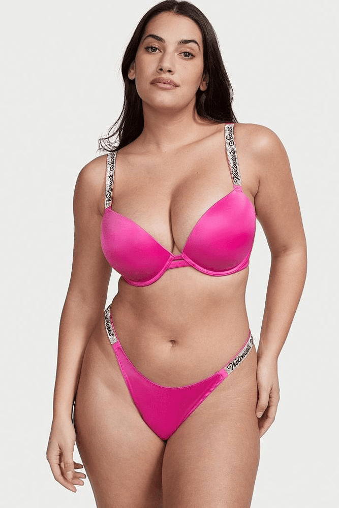 Трусики ЗІ СТРАЗАМИ БРАЗИЛІАНИ PINK Victoria`s Secret