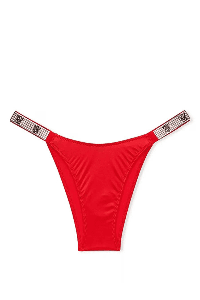 Трусики ЗІ СТРАЗАМИ БРАЗИЛІАНИ RED VS Victoria`s Secret