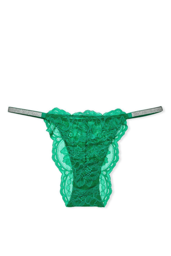 Трусики ЗІ СТРАЗАМИ БРАЗИЛІАНИ МЕРЕЖИВО GREEN EMBL Victoria`s Secret