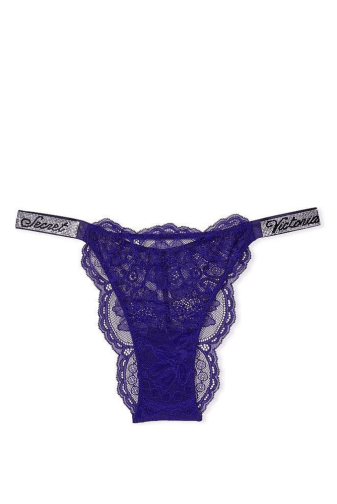 Трусики ЗІ СТРАЗАМИ БРАЗИЛІАНИ МЕРЕЖИВО NEW VIOLET Victoria`s Secret