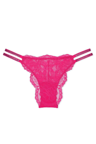Трусики ЗІ СТРАЗАМИ БРАЗИЛІАНИ МЕРЕЖИВО PINK DOUBLE Victoria`s