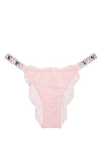 Трусики ЗІ СТРАЗАМИ БРАЗИЛІАНИ МЕРЕЖИВО PUREST PINK Victoria`s Secret