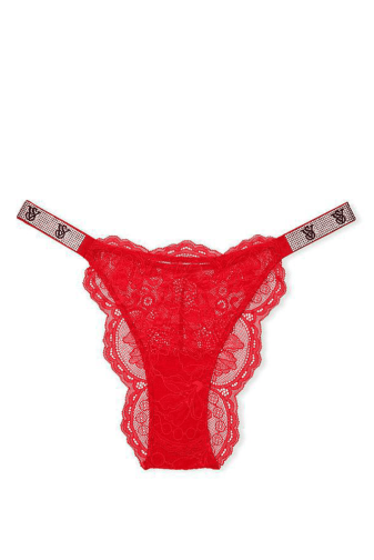 Трусики ЗІ СТРАЗАМИ БРАЗИЛІАНИ МЕРЕЖИВО RED VS Victoria`s Secret