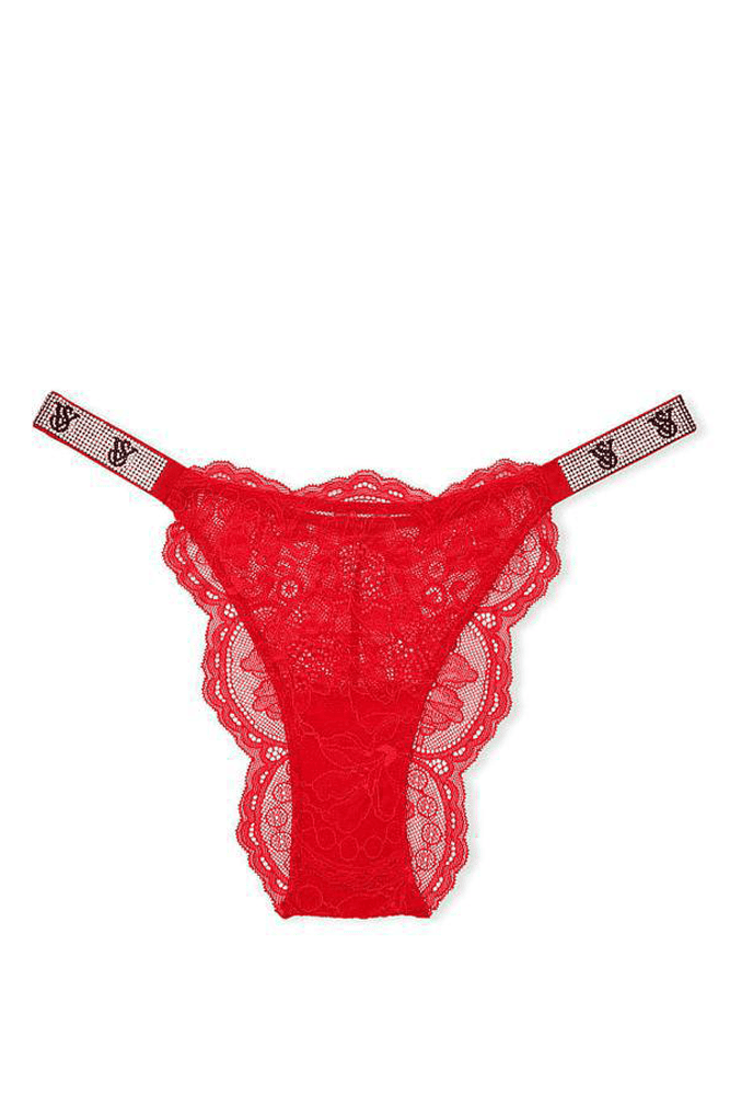 Трусики ЗІ СТРАЗАМИ БРАЗИЛІАНИ МЕРЕЖИВО RED VS Victoria`s Secret