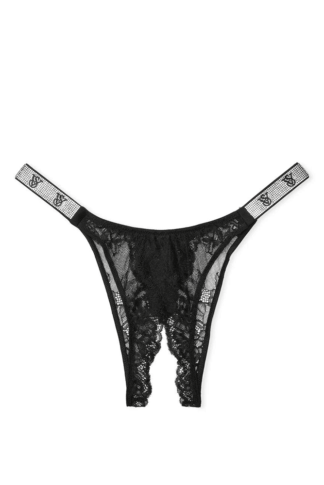 Трусики ЗІ СТРАЗАМИ З ДОСТУПОМ BLACK VS Victoria`s Secret
