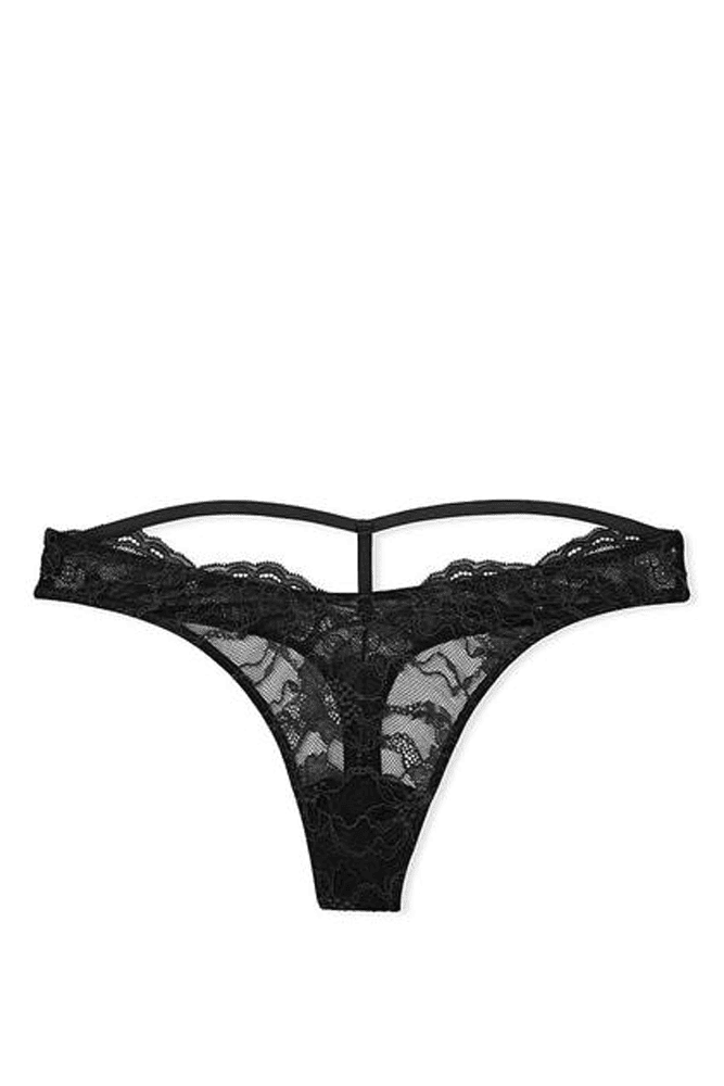 Трусики ЗІ СТРАЗАМИ СТРІНГИ BLACK BACK Victoria`s Secret