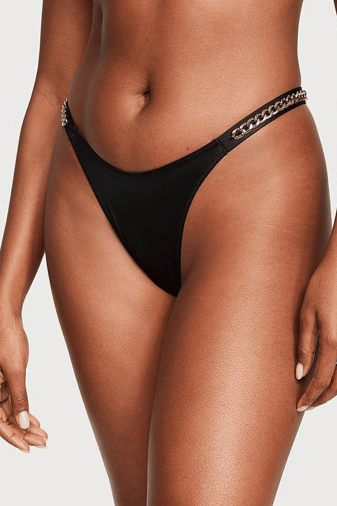 Трусики ЗІ СТРАЗАМИ СТРІНГИ BLACK GOLD CHAIN Victoria`s Secret