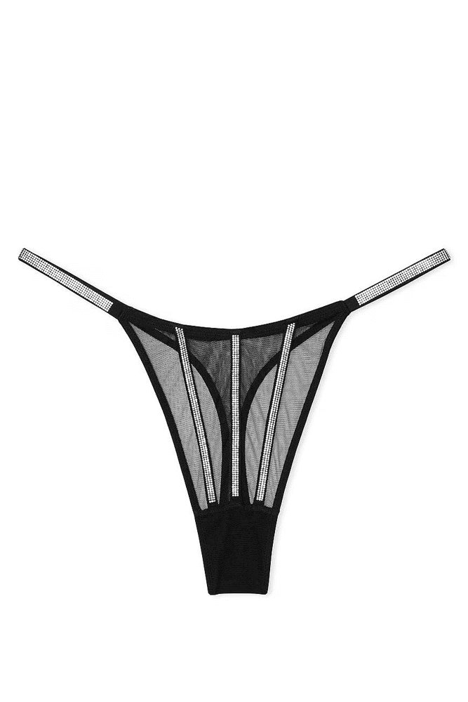Трусики ЗІ СТРАЗАМИ СТРІНГИ BLACK LINES Victoria`s Secret