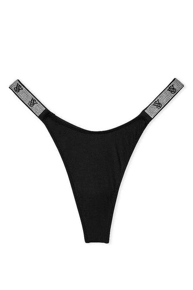 Трусики ЗІ СТРАЗАМИ СТРІНГИ BLACK VS Victoria`s Secret