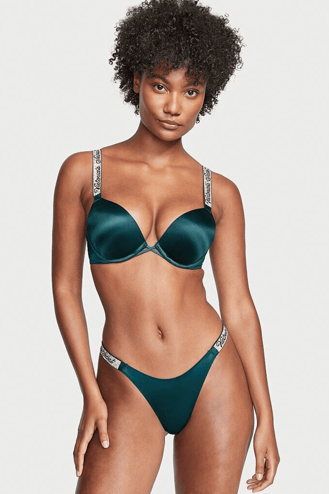 Трусики ЗІ СТРАЗАМИ СТРІНГИ EMERALD Victoria`s