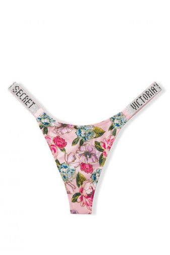 Трусики ЗІ СТРАЗАМИ СТРІНГИ PINK FLORAL Victoria`s