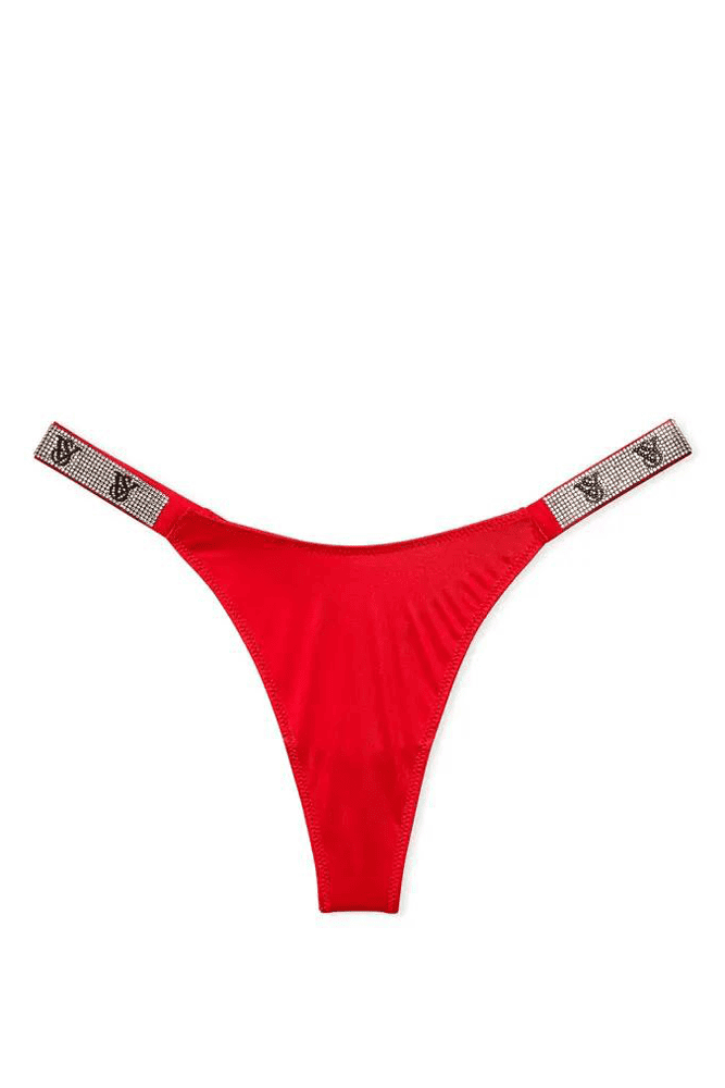 Трусики ЗІ СТРАЗАМИ СТРІНГИ RED VS Victoria`s Secret