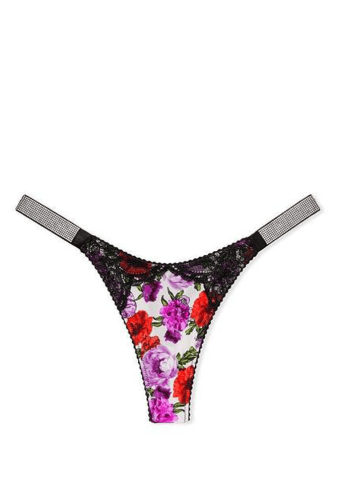 Трусики ЗІ СТРАЗАМИ СТРІНГИ WHITE FLORAL Victoria`s
