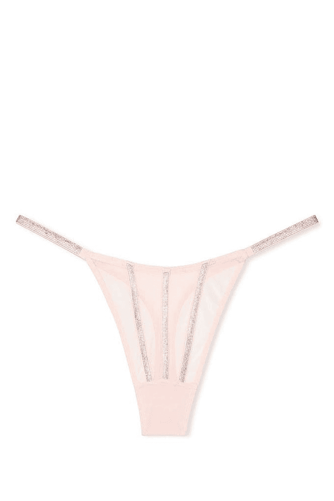Трусики ЗІ СТРАЗАМИ СТРІНГИ МЕРЕЖИВО PINK
